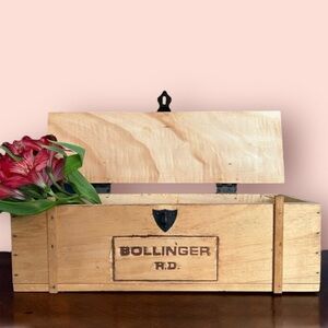 Vintage Wooden Bollinger Storage Box
